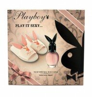 Playboy Play it Sexy ZESTAW - woda toaletowa 30ml spray + pantofle
